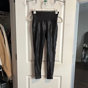 SPANX Black Faux Leather Leggings